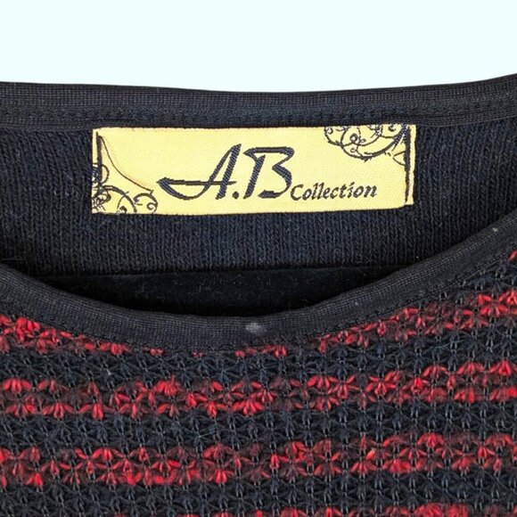 V. A.B. Collection Striped Poncho - Picture 7 of 7